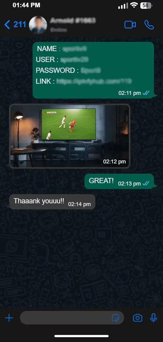 TREX IPTV Canada customer activation proof 7