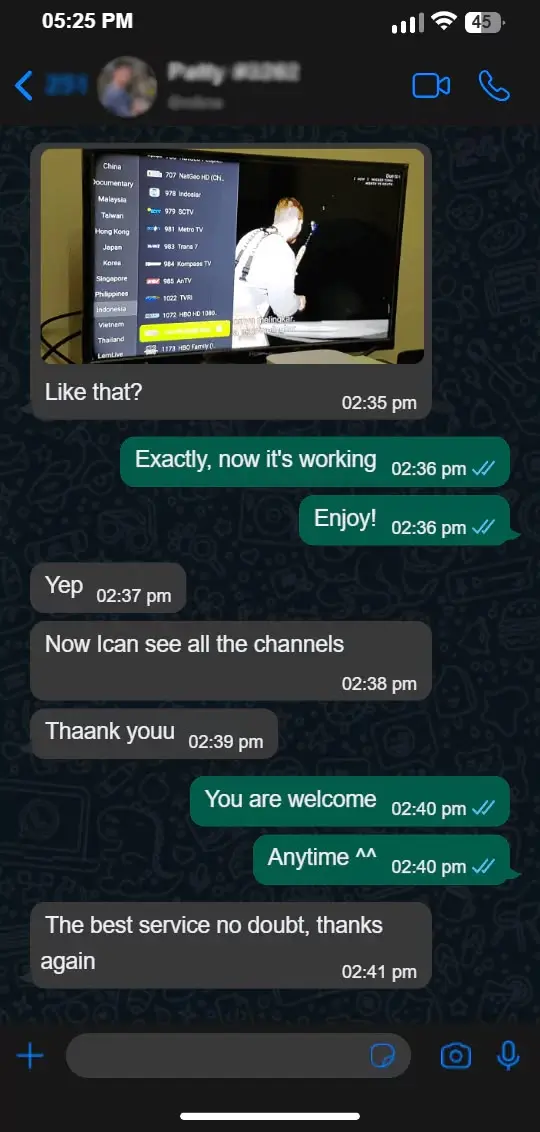 TREX IPTV Canada customer activation proof 3